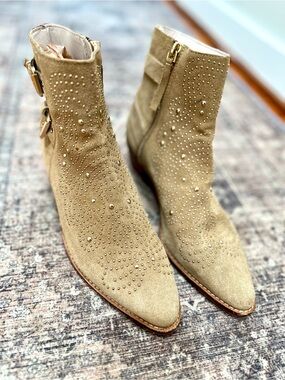 Zara camel suede ankle boots size 39